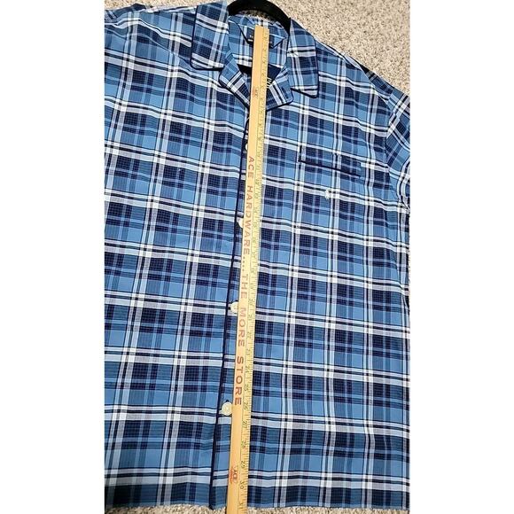 POLO RALPH LAUREN MEN'S STRETCH PAJAMA TOP -SHORT SLEEVE -BUTTON FRONT LARGE - Picture 8 of 9